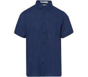 Scotch & Soda Casual Overhemd Heren KM Donker blauw | Maat: L | 100% linnen
