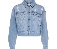 ONLY Jas Onlmalibu Ls Deco Dnm Jacket Bj 15281875 Light Blue Denim Dames Maat - XL