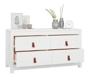 vidaXL Dressoir 100x40x54 cm massief grenenhout wit