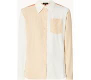 Claudia Sträter Blouse met borstzak en colourblocking