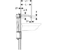 Geberit Piave elektronische wandwastafelkraan koud en warm water voor netvoeding 22 cm, chroom