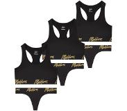 Malelions Limited Bralette String 6-Pack - Black/Gold | Maat M