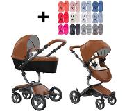 Mima Xari Kinderwagen | Frame - Graphite Grey | Zitting + Kap - Snow White | Starter Pack - Stone White