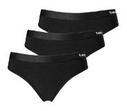 Apollo ondergoed String dames bamboe zwart 3 stuks