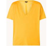 Claudia Sträter T-shirt in biologische katoenblend met V-hals