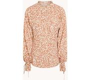 Reiss Calla blouse met panterprint en strik detail