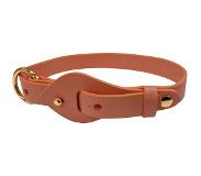 Croci halsband voor hond round chic sienna bruin 32-42x2 cm