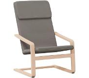 vidaXL Relaxstoel stof taupe