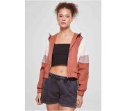 Urban Classics Jacket -S- Short 3-Tone Crinkle Oranje/Roze