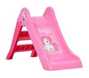 vidaXL Kinderglijbaan inklapbaar 111 cm roze