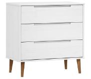 vidaXL Ladekast MOLDE 80x40x80 cm massief grenenhout wit