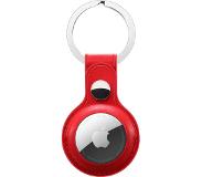 Apple AirTag Leren Sleutelhanger Rood