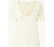 Reiss Frances T-shirt van linnen met stretch