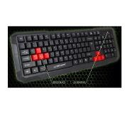 Esperanza EGK102R USB Gaming toetsenbord Zwart rood EGK102R