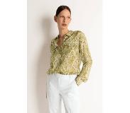 Claudia Sträter Blouse met slangenprint en borstzakken