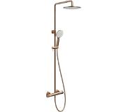 Linie Neptunus opbouw regendoucheset thermostatische kraan brushed rosegold