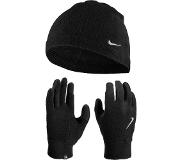 Nike Run Fleece Women's Beanie + Handschoenen Zwart