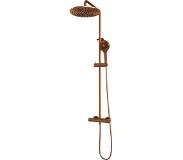 Brauer Copper Edition stortdoucheset - hoofddouche 30cm - ronde handdouche - geborsteld koper PVD