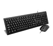 V7 CKU200 toetsenbord Inclusief muis USB AZERTY Frans Zwart