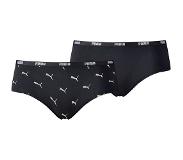 Puma Dames Hipsters Cat Logo 2-pack Zwart