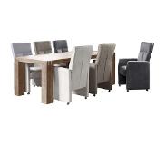 Pronto Wonen Eettafel Bassano L220xB100 acaciahout rough warm grey