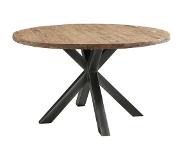 Pronto Wonen Ronde eettafel Romaro rond 140 teak mix rough kruispoot