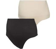 Mamalicious Black Zwangerschapsbroek Mlilja 2-pack / Mellow Buff | Maat: Positiekleding