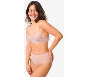 HEMA Dames Hipster Naadloos Met Kant Rib Lichtroze (lichtroze)