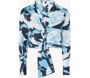 Reiss Dahlia blouse van linnen met gestrikt detail