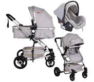 Cangaroo Gigi Light Grey 3-in-1 Combi Kinderwagen incl. Autostoel