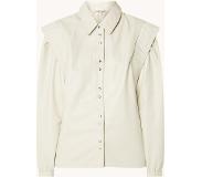 Fifth House Moh blouse van imitatieleer met geborduurde details