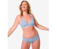 HEMA Dames Brazilian Kant Bloemen Blauw (blauw)