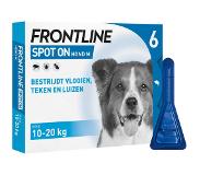 Frontline Spot On Anti Vlooien En Teken Druppels Hond 10 - 20 Kg 6 Pipetten