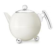 Bredemeijer Duet Bella theepot 1,2 liter rvs wit