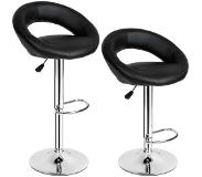 TecTake Set van 2 barkrukken barstoel kruk verstelbaar 401560