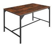 TecTake - Eettafel Belfast industrieel donkerbruin - 120 x 75 x 75 cm - 404344
