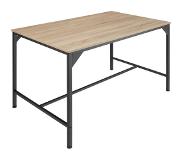TecTake - Eettafel Belfast industrieel lichtbruin - 120 x 75 x 75 cm - 404345