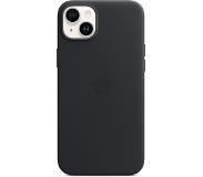 Apple iPhone 14 Plus Back Cover met MagSafe Leer Middernacht