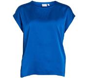 Vila Ellette Short Sleeve Blouse Blauw 38 Vrouw