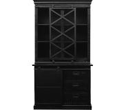 Starfurn Vitrinekast Fresno Black | 120 cm (45x120x220cm)