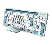 Qware Draadloos Toetsenbord + Muis Florence Azerty (pcb-398gn)