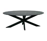 Starfurn Eetkamertafel Lynn | Ovaal | Zwart marmer | 200 cm