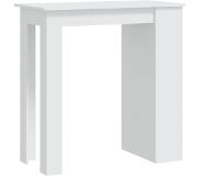 vidaXL Bartafel met opbergrek 102x50x103,5 cm spaanplaat wit