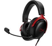 HyperX Cloud III Wired Gaming Headset - Zwart/Rood (PC, PS5, Xbox Series X/S)