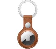 Apple AirTag Leren Sleutelhanger Zadelbruin