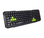 Esperanza EGK102G USB Gaming toetsenbord Zwart Groen