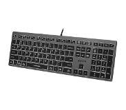 A4Tech - Toetsenbord QWERTY - Gaming Keyboard 12 Multimedia - kabel 1.5m - 2X USB Ports Plug & Play USB Port Wired