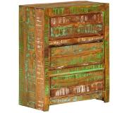 vidaXL Ladekast 60x33x75 cm massief gerecycled hout meerkleurig