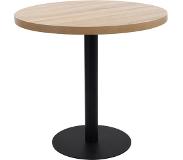 vidaXL Bistrotafel 80 cm MDF lichtbruin