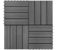 vidaXL 22 st Terrastegels 30x30 cm 2 m² HKC grijs